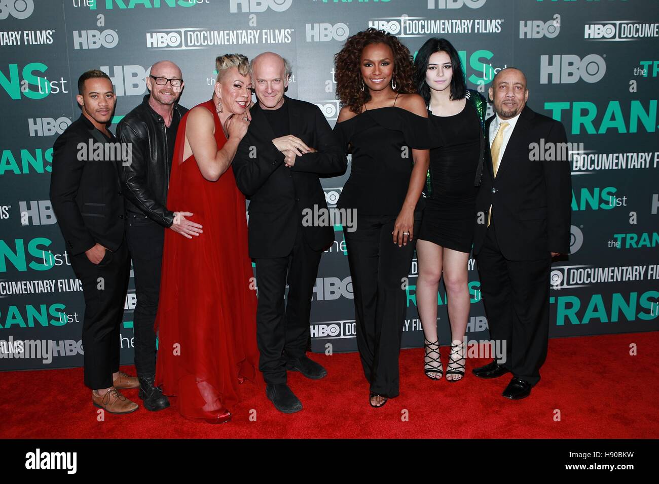 New York, NY, USA. 17th Nov, 2016. Shane Ortega, Buck Angel, Bamby Salcedo, Timothy Greenfield Sanders, Janet Mock Nicole Maines and Kylar Broadus at HBO Documentary Films New York Premiere of 'THE TRANS LIST' at The Paley Center for Media on November 17, Stock Photo