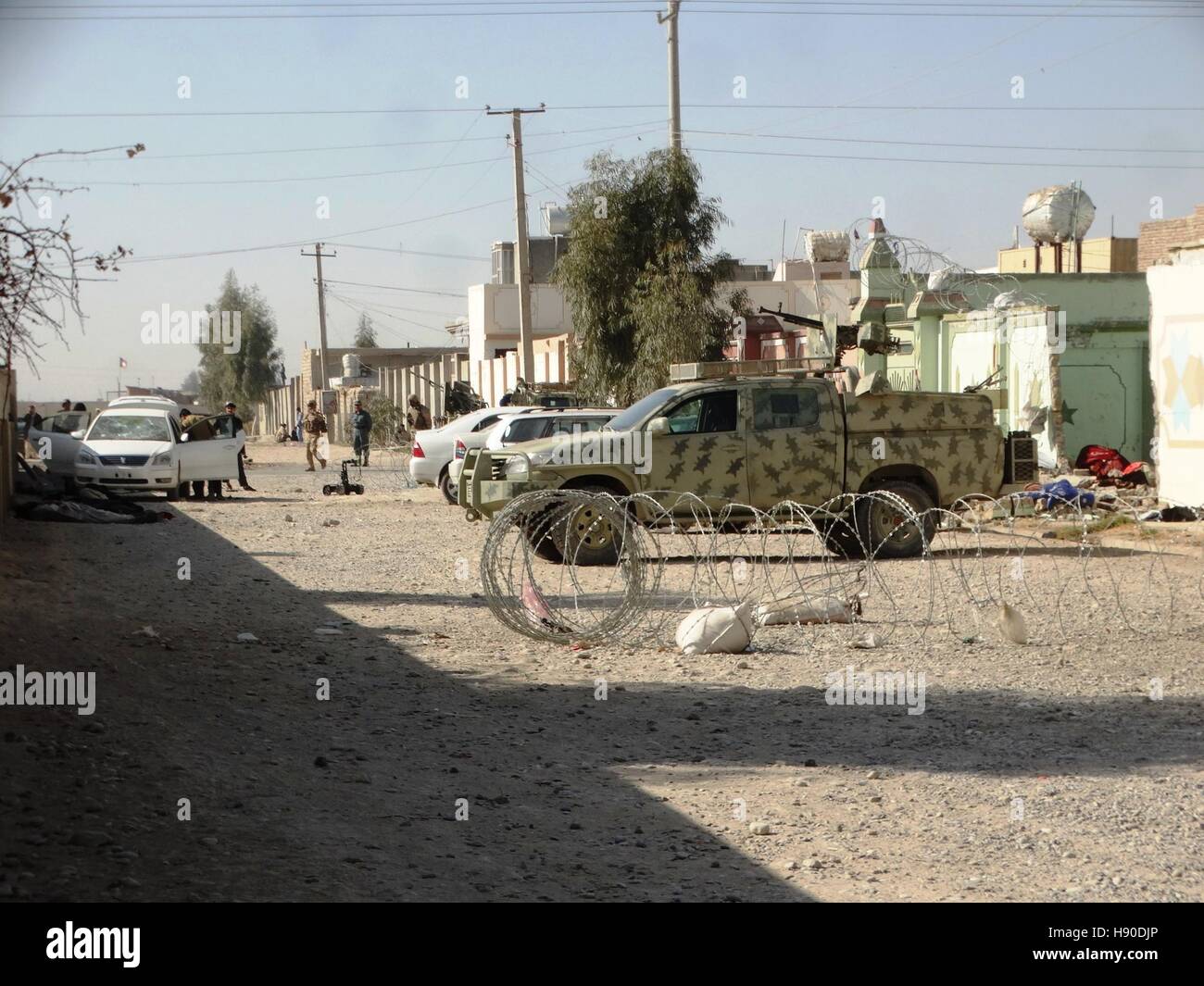Lashkar Gah, Afghanistan. 10th Jan, 2017. Afghan security force members ...