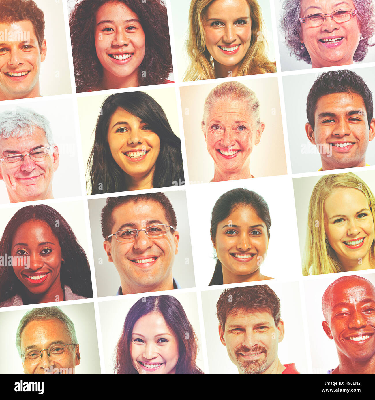 Diverse People Happiness Friendship Portrait Concept Stock Photo - Alamy