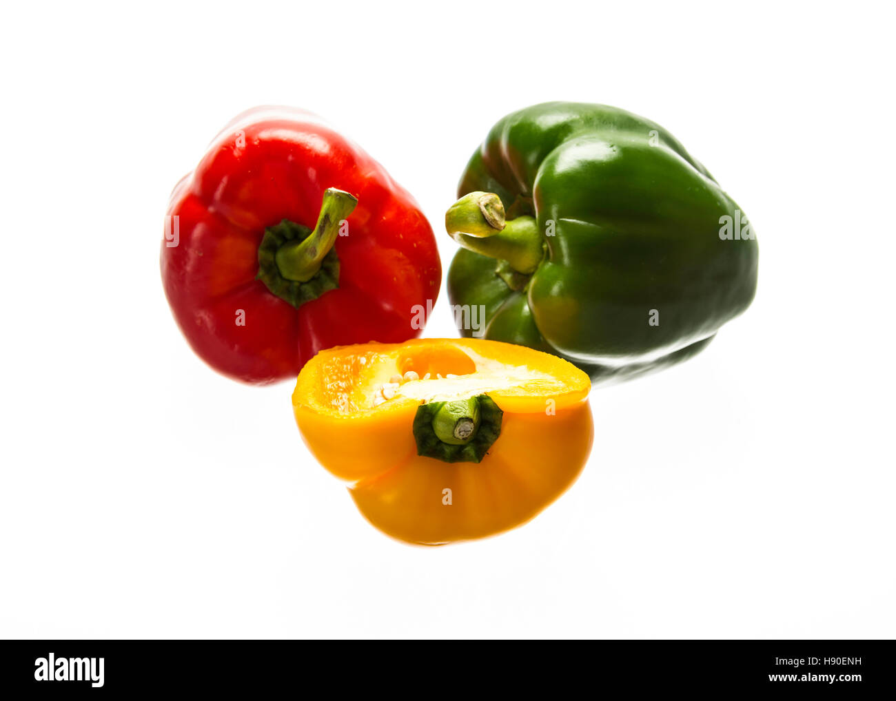 Bell Peppers Red, Green and Yellow Stock Photo Alamy