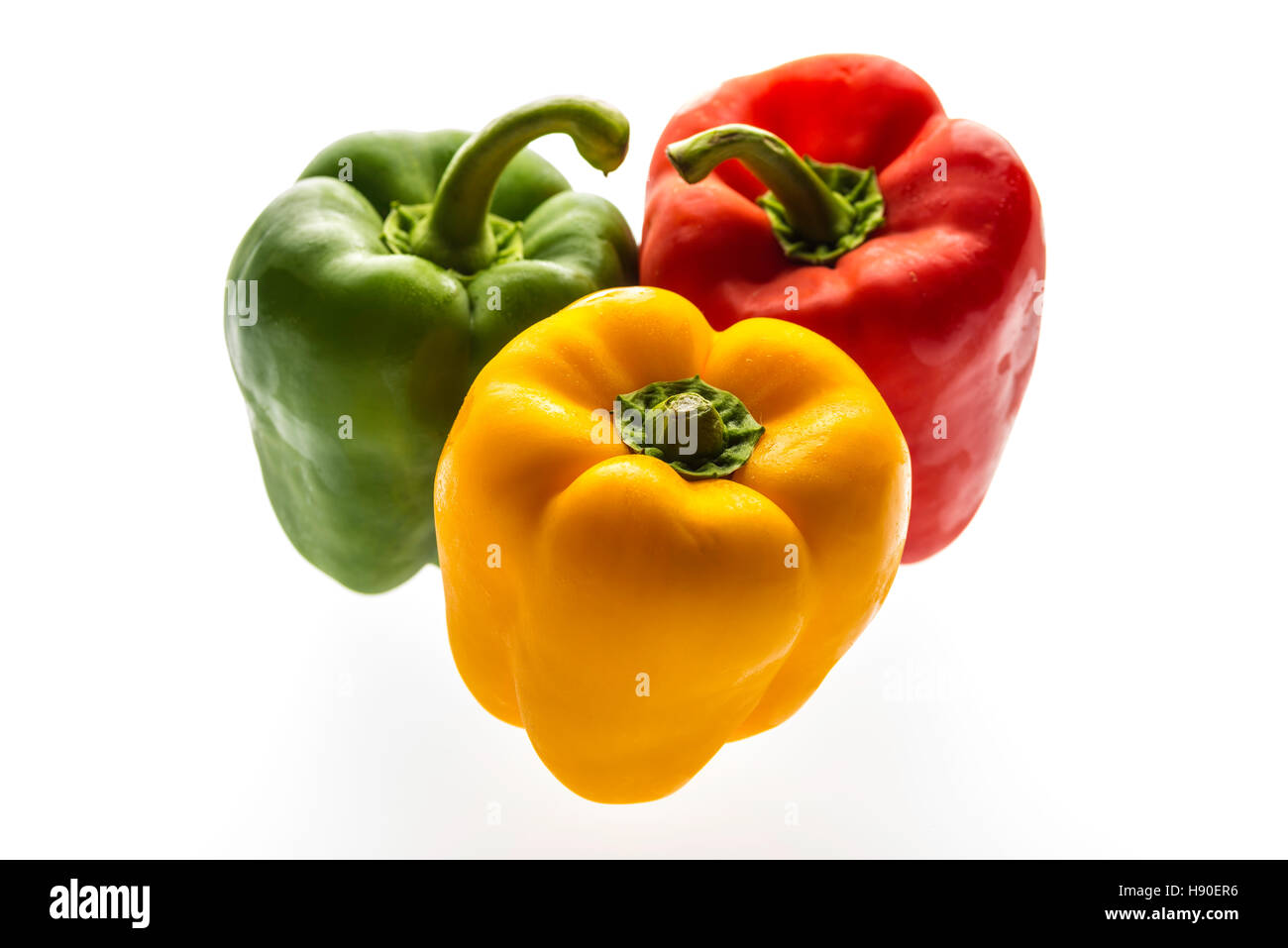 Bell Peppers Red, Green and Yellow Stock Photo Alamy