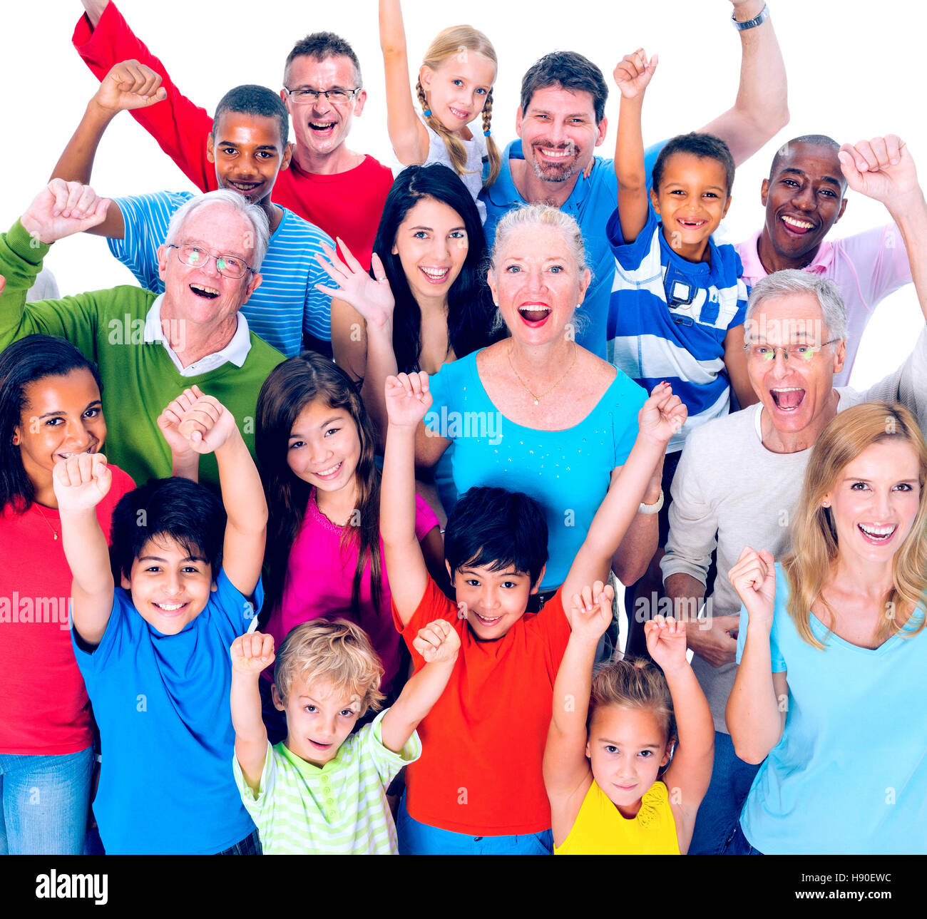 Diverse People Happiness Friendship Celebration Concept Stock Photo - Alamy