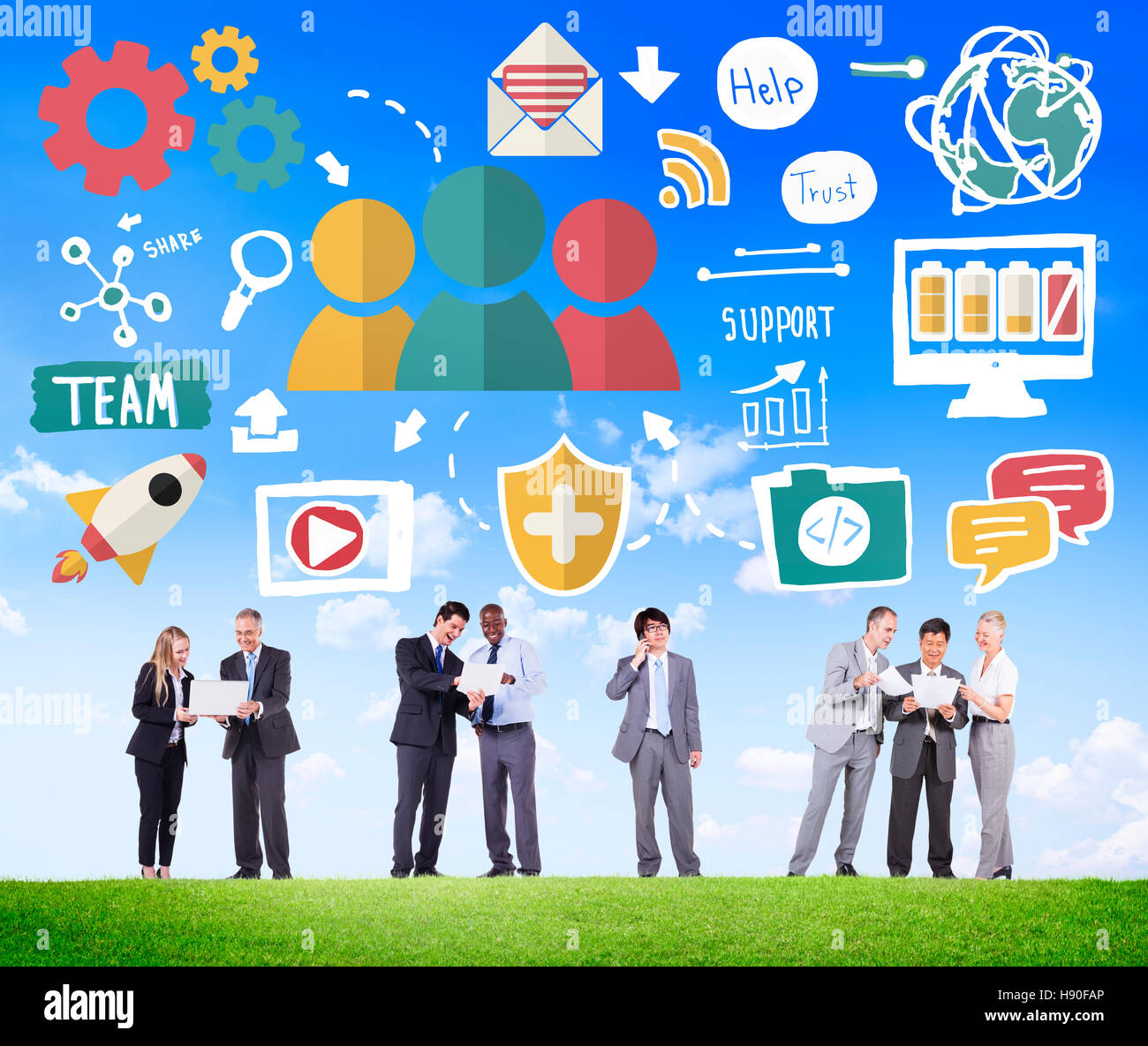 Team Support Care Help Trust Collaboration Concept Stock Photo - Alamy