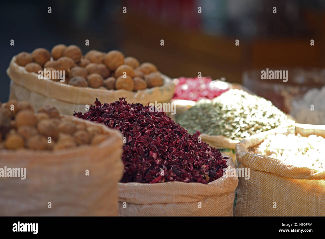 Dreira Market next to Dubai Creek, UAE Stock Photo