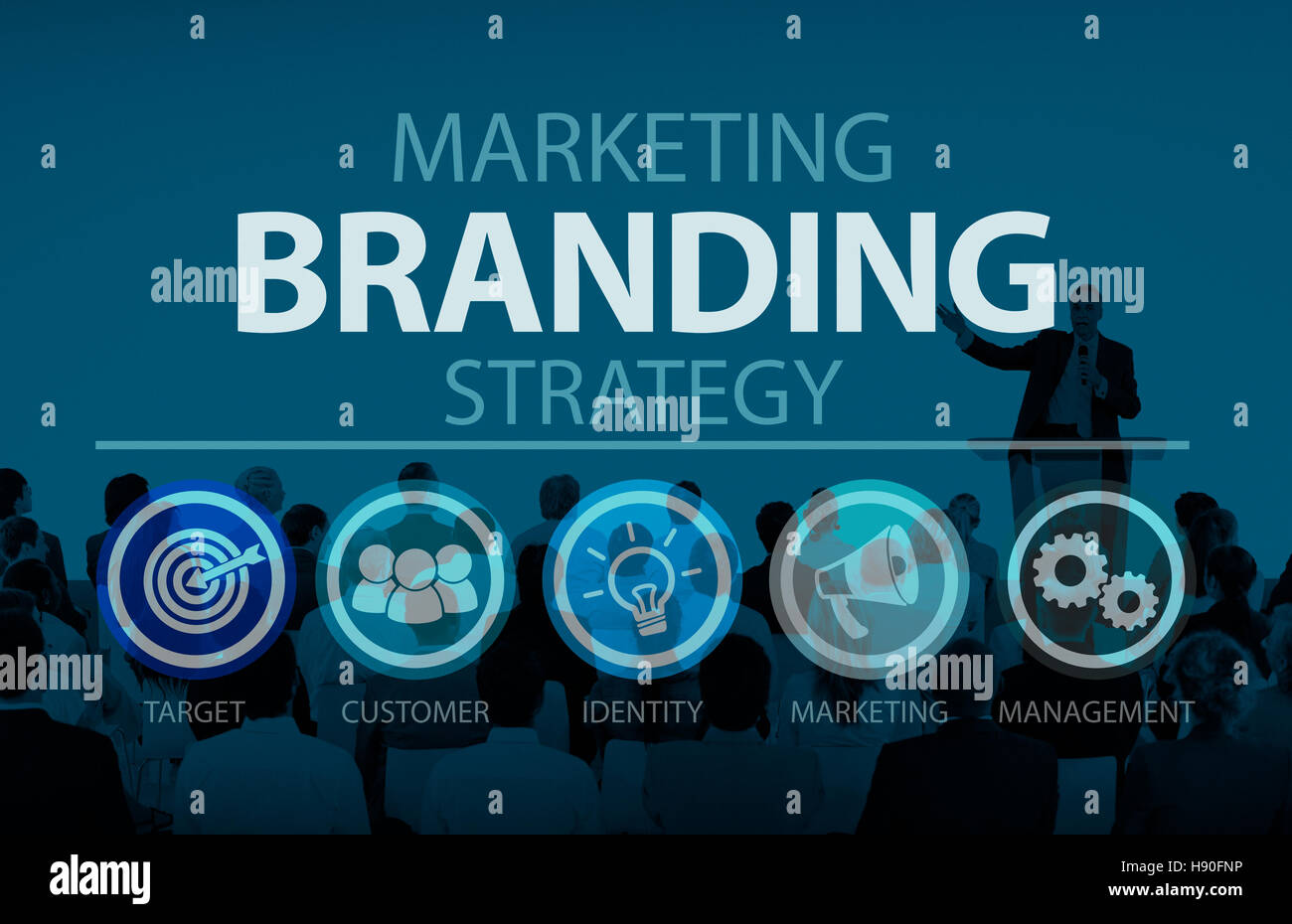 Brand Branding Marketing Commercial Name Concept Stock Photo