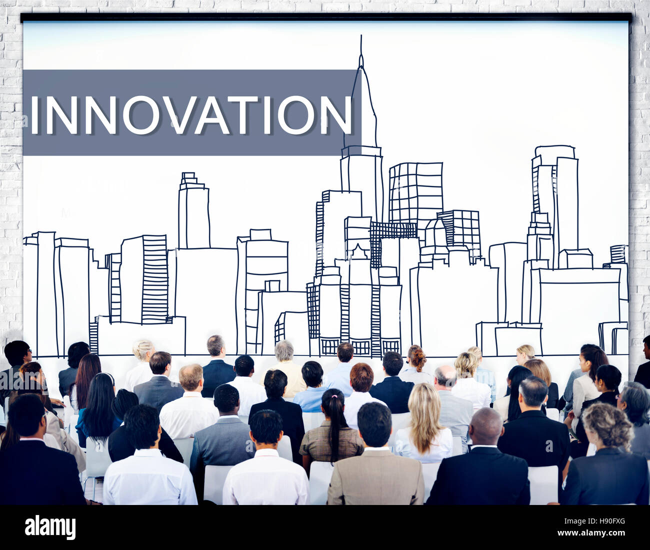 Innovation Innovate Invention Development Design Concept Stock Photo ...