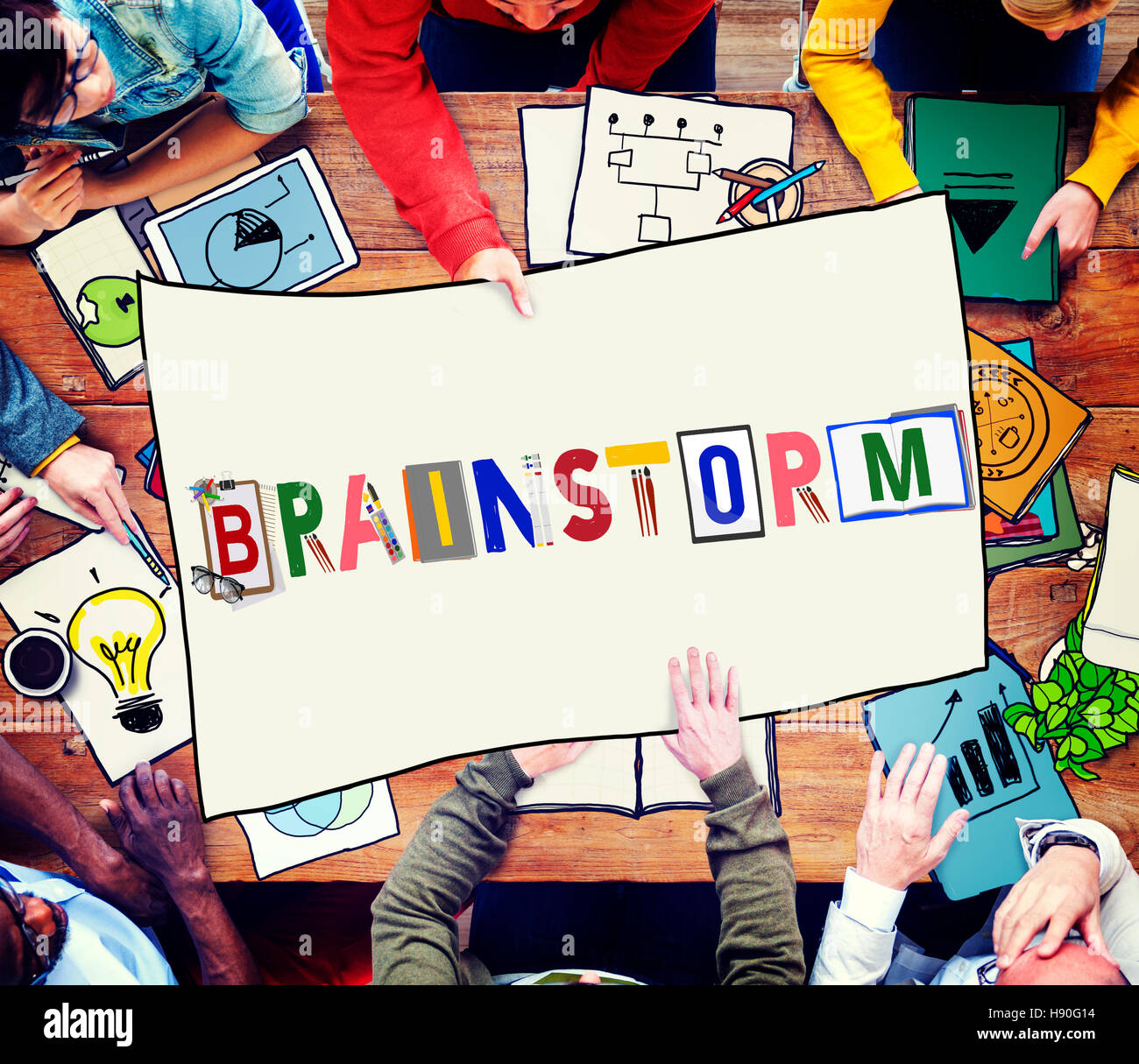 Brainstorm Planning Thinking Analysis Sharing Concept Stock Photo - Alamy