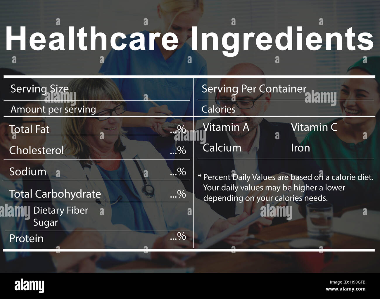 Healthcare Ingredients Welness Welbeing Nutrition Concept Stock Photo