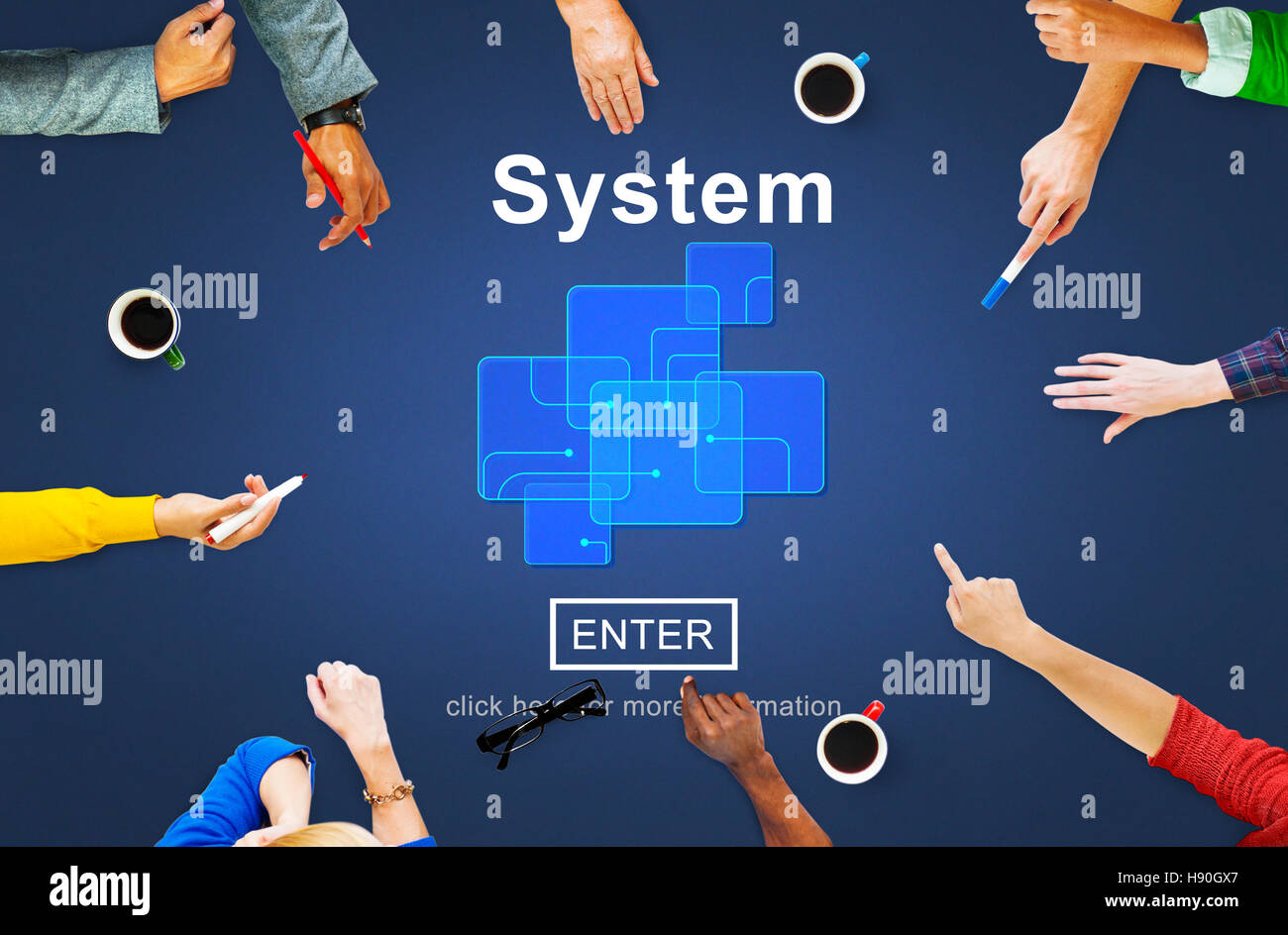 System Connection Process Method Progress Rules Concept Stock Photo Alamy