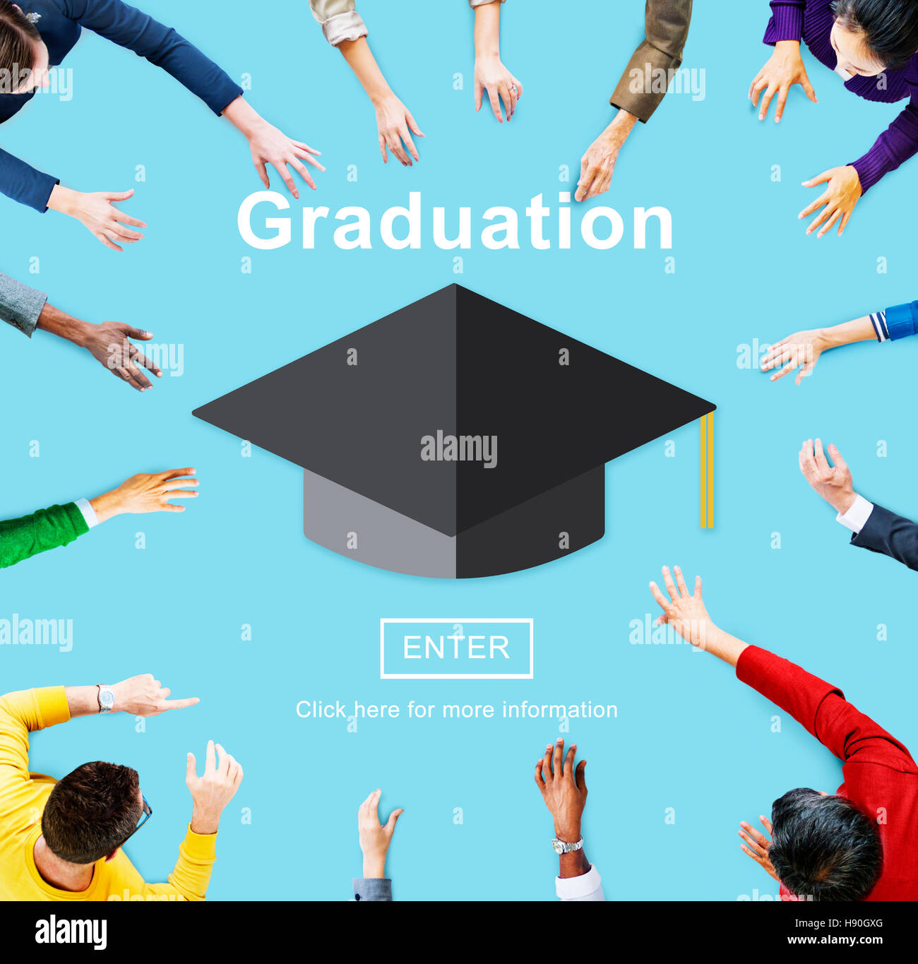 Graduation Education Study University Achievement Success Website Concept Stock Photo