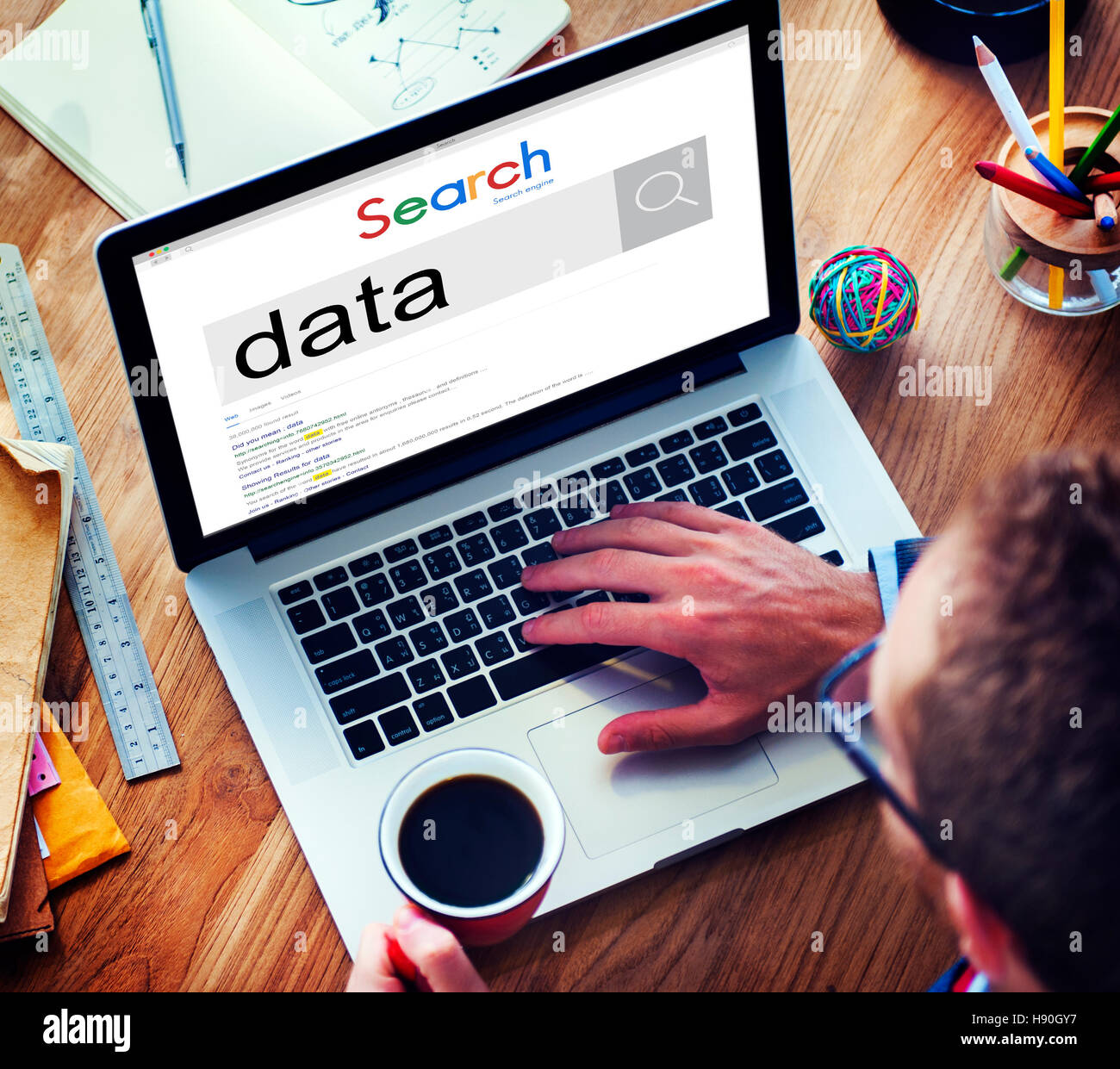 Data Computer System Digital Analysis Information Concept Stock Photo ...