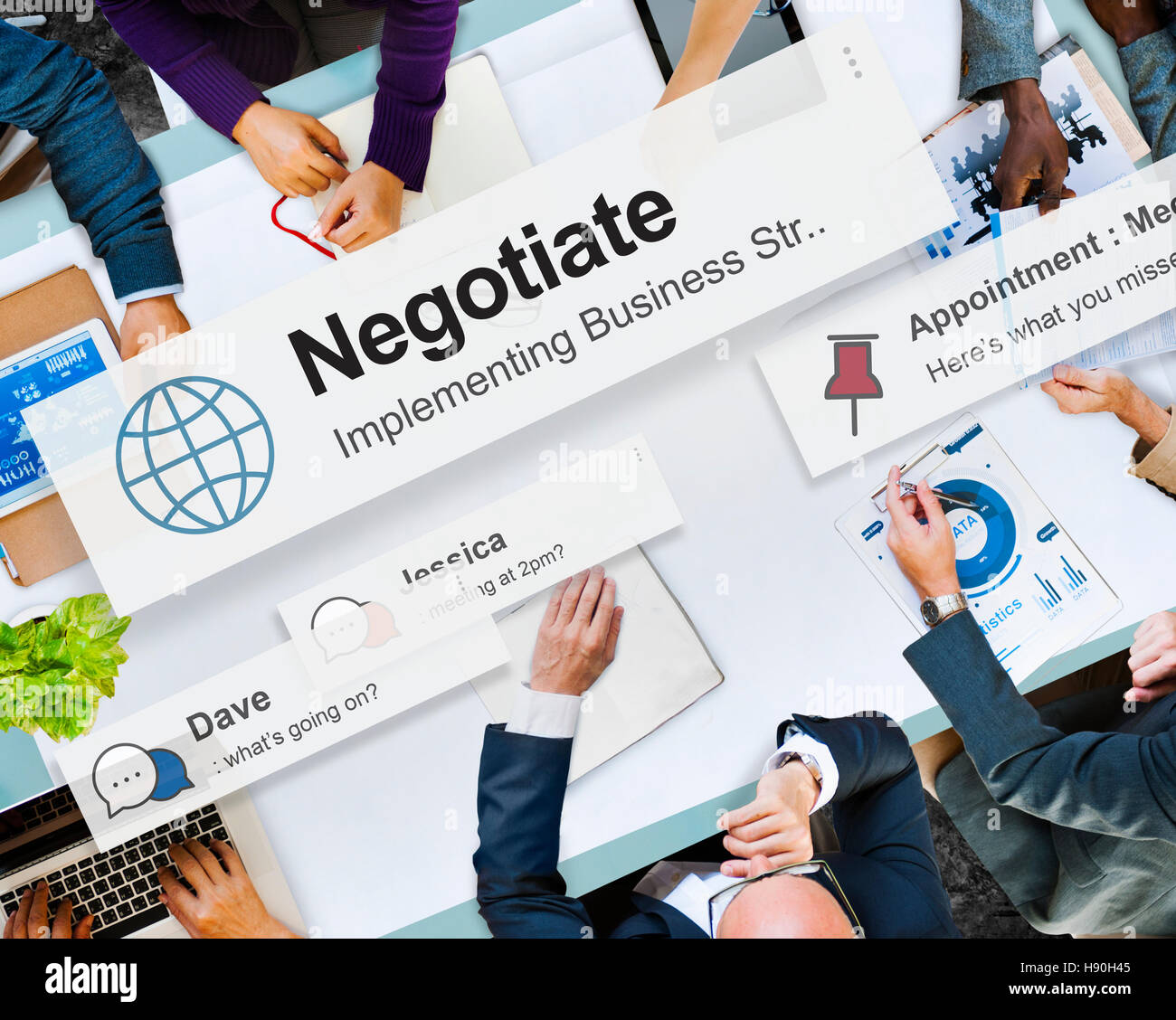 Negotiate Agreement Compromise Reconcile Concept Stock Photo