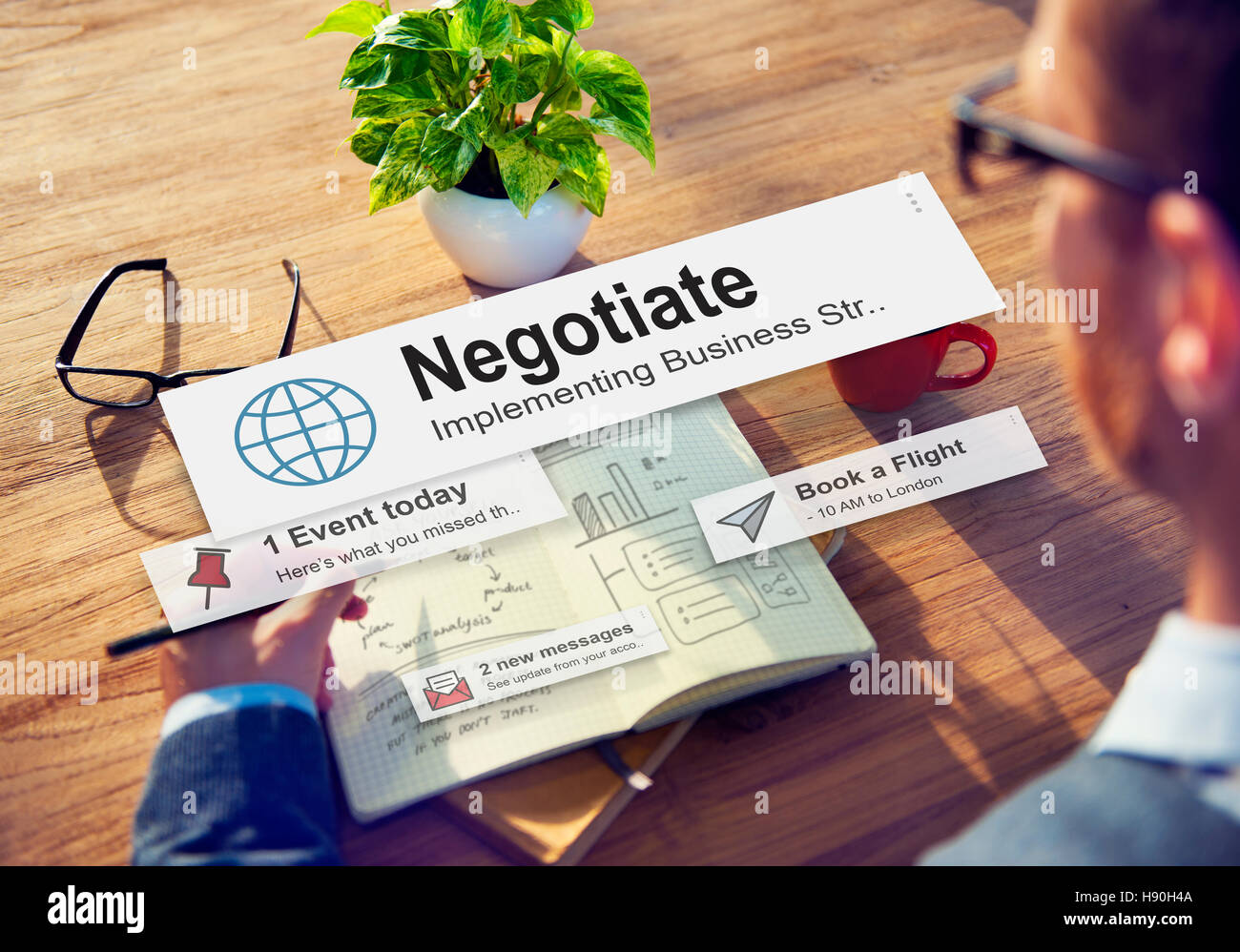 Negotiate Agreement Compromise Reconcile Concept Stock Photo