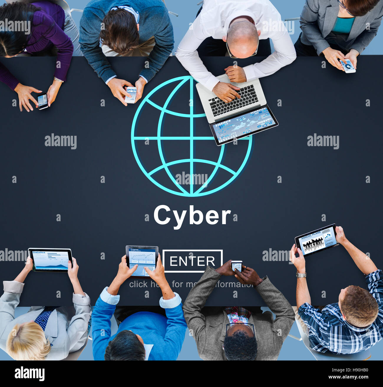 Cyber Internet Online Connection Globalization Concept Stock Photo