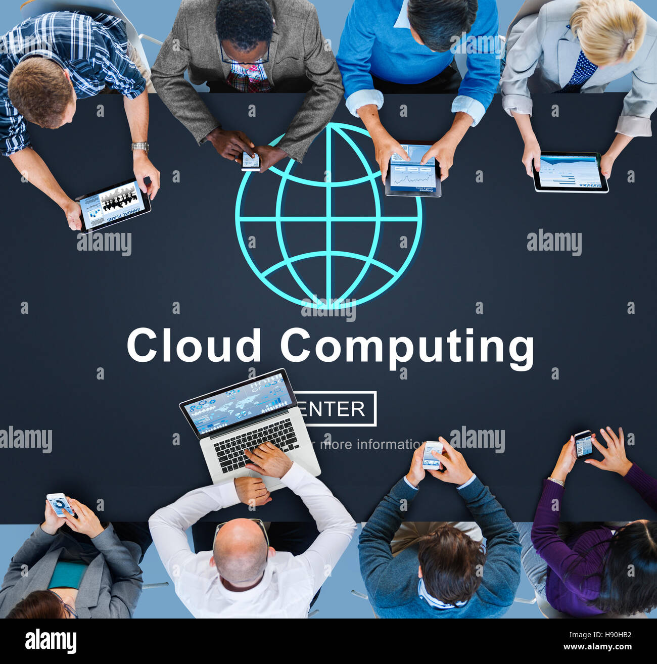 Cloud Computing Connection Networking Technology Concept Stock Photo