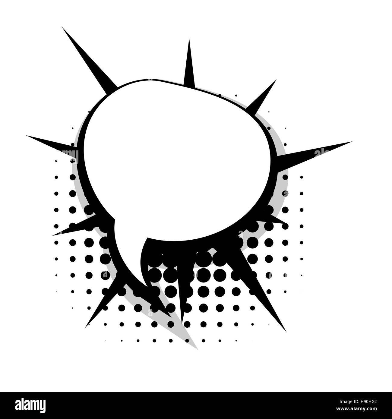Blank template comic text speech, comic bubble halftone dot background ...