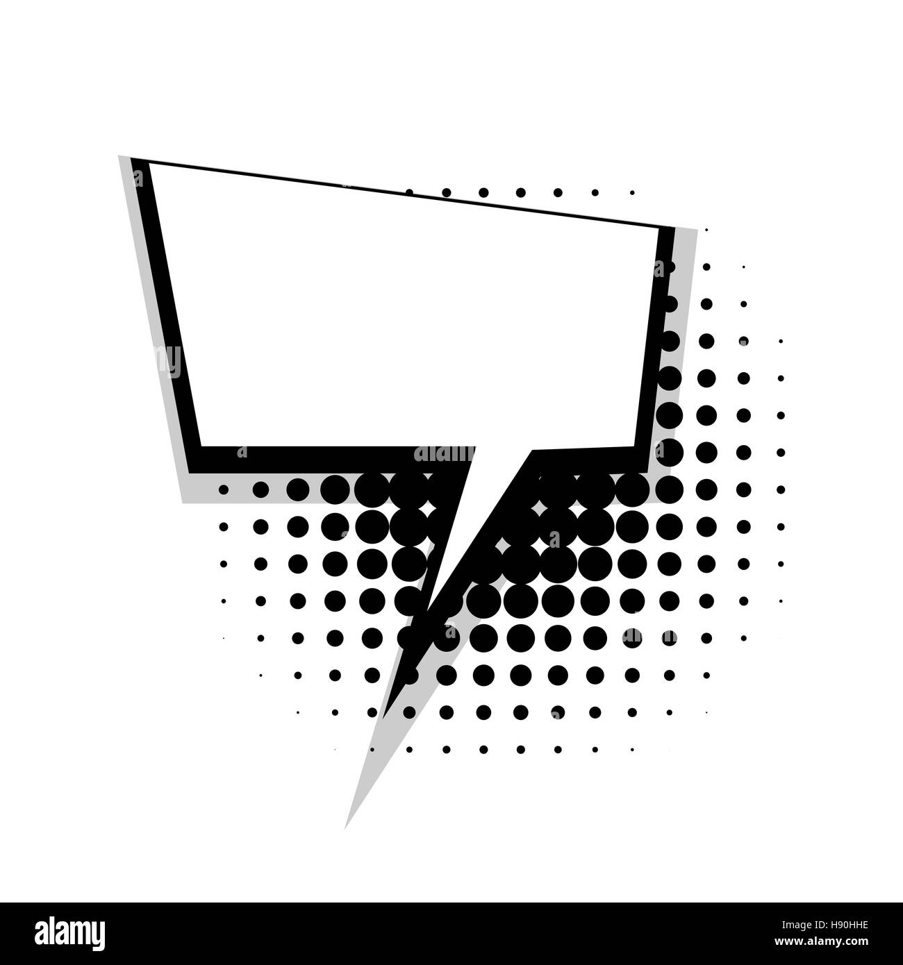 Blank template comic text speech, comic bubble halftone dot background ...
