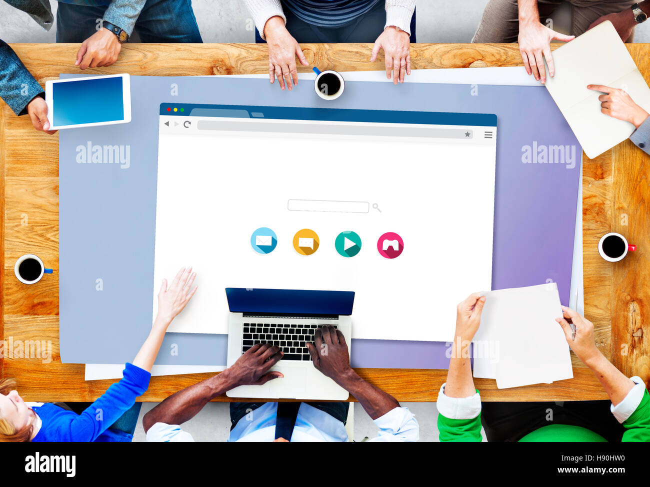 Search Engine Optimization Internet Connection Concept Stock Photo - Alamy