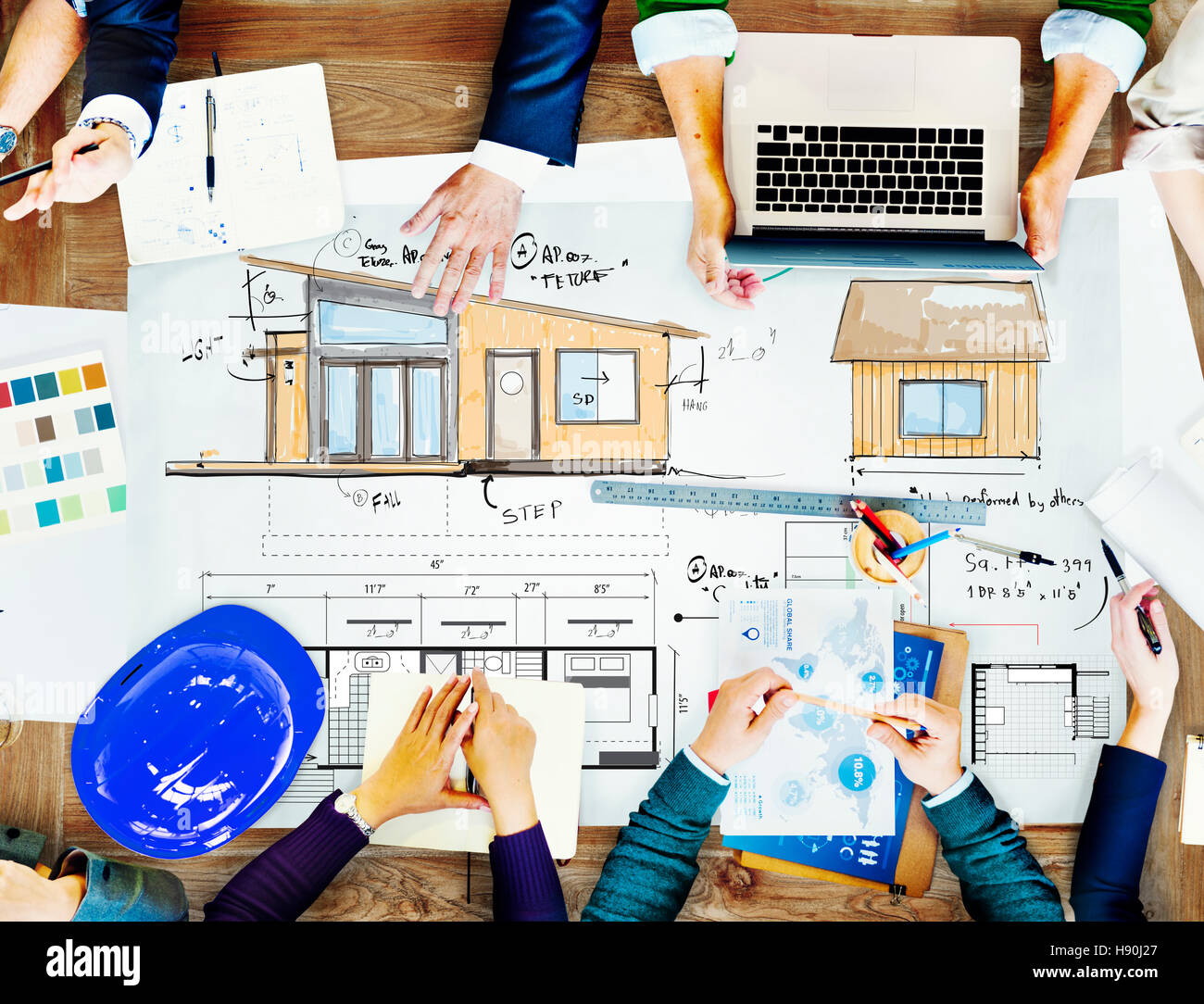 Business Team Meeting Brainstorming Planning Concept Stock Photo - Alamy