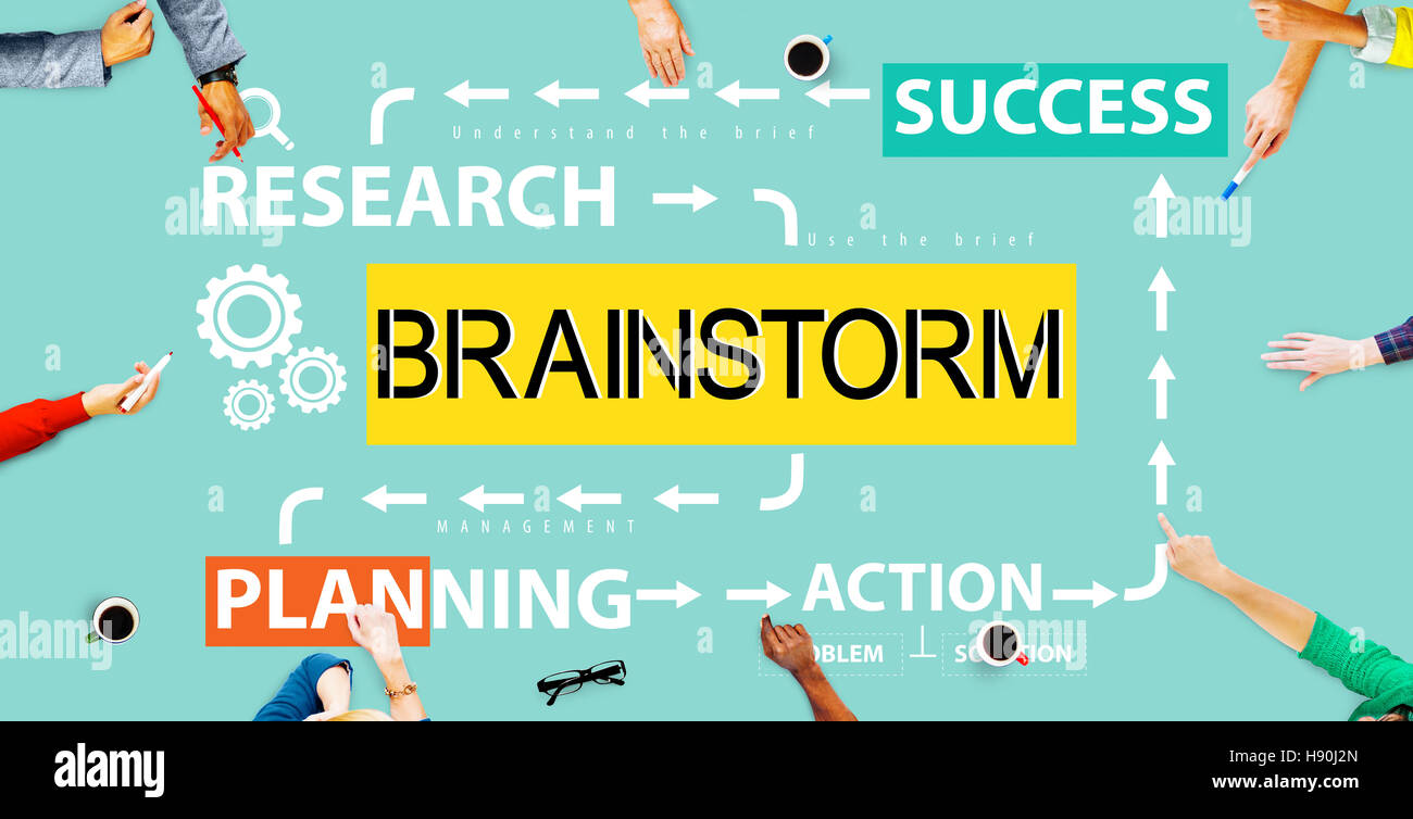 Brainstorm Meeting Planning Sharing Thinking Concept Stock Photo - Alamy