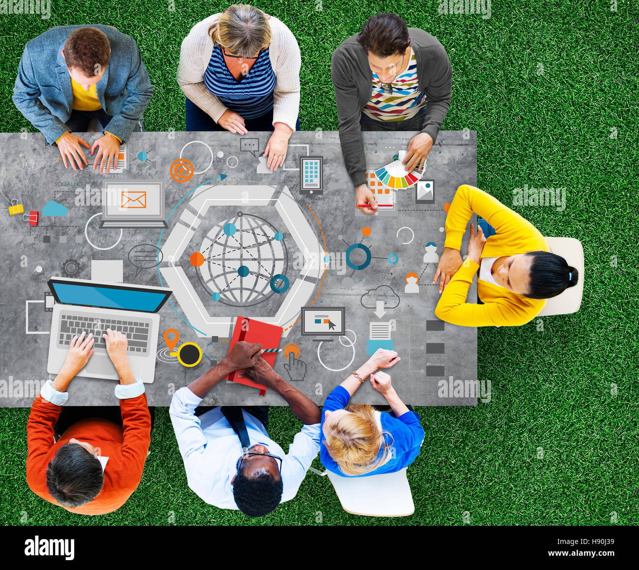 Global Communication Digital Device Information Concept Stock Photo Alamy
