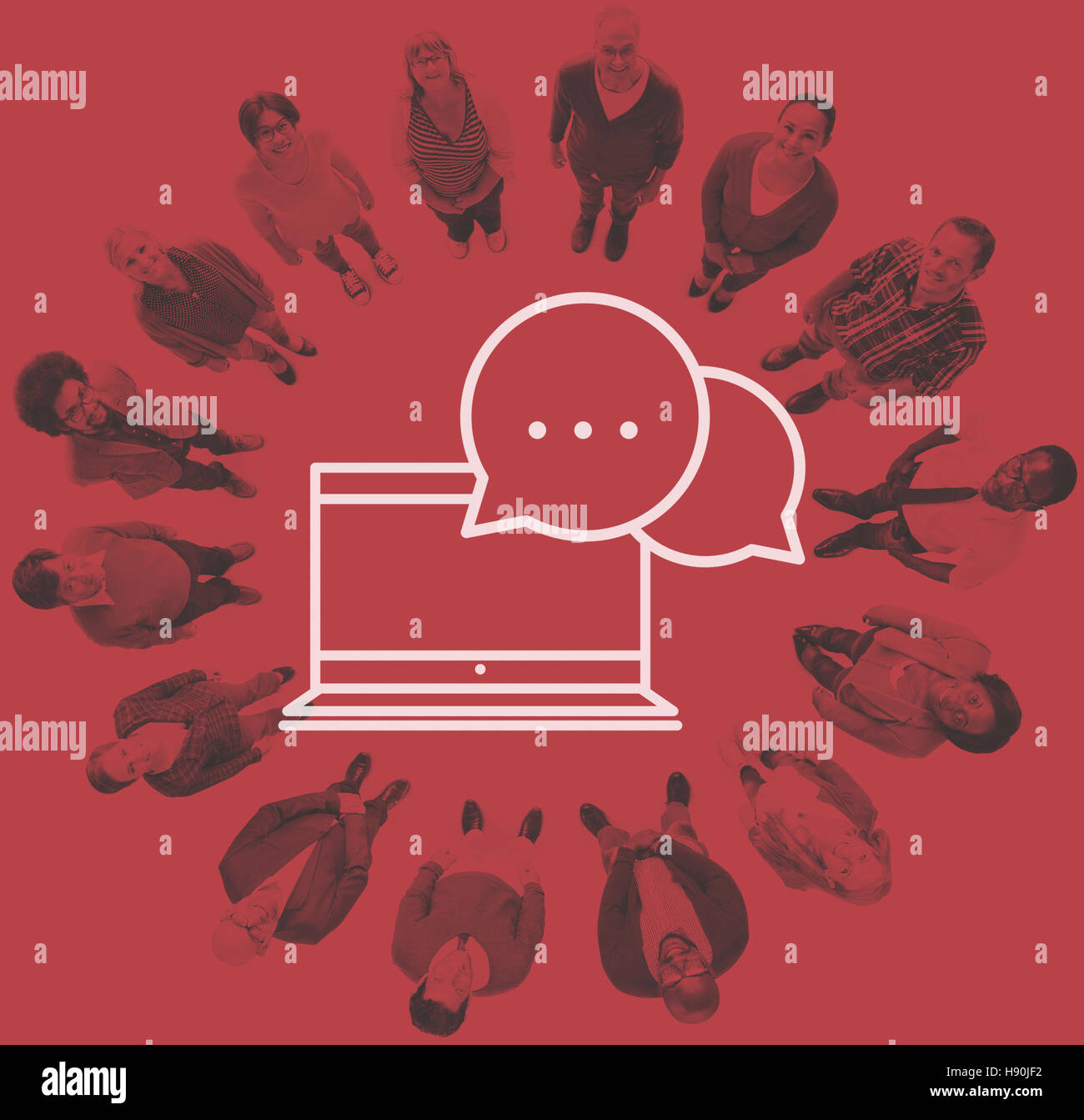 Communication Connection Community Chatting Concept Stock Photo - Alamy