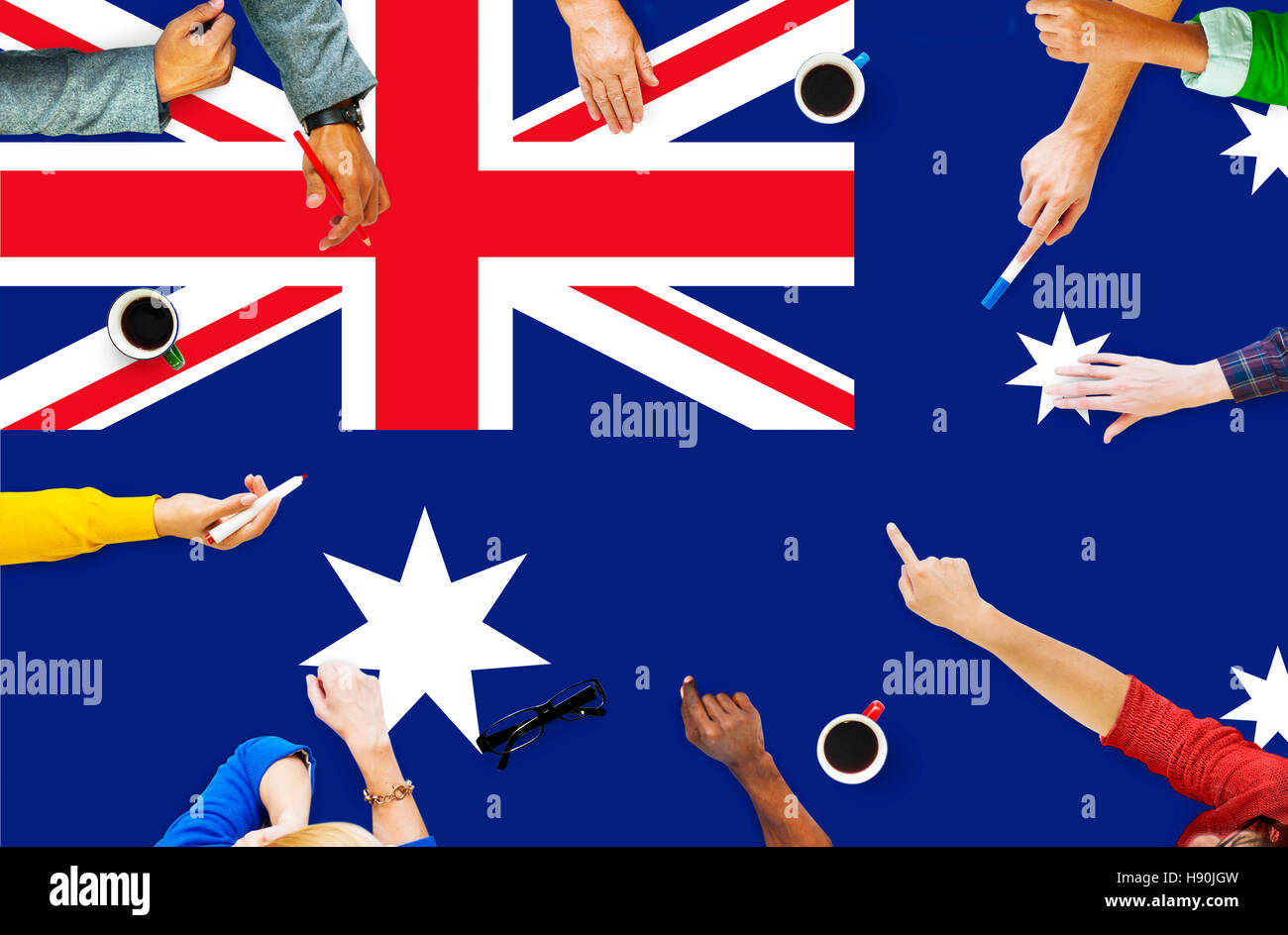 Australia Flag Country Nationality Liberty Concept Stock Photo