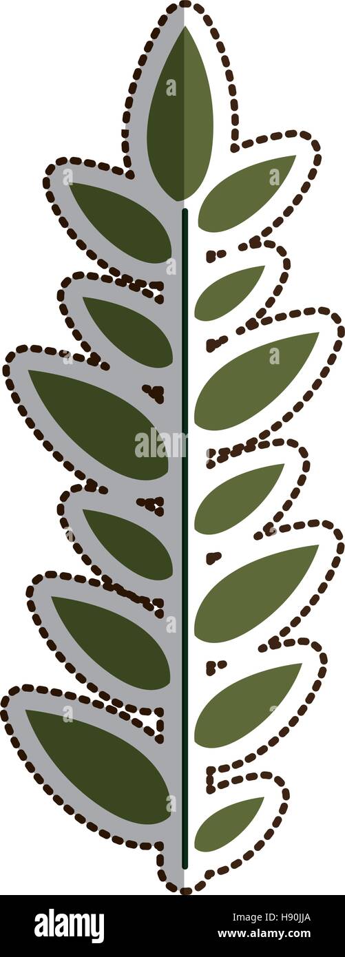 Leaves icon. Decoration rustic garden floral nature plant and spring ...