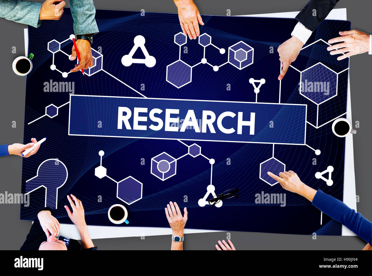 Research Science Information Experiment Concept Stock Photo - Alamy