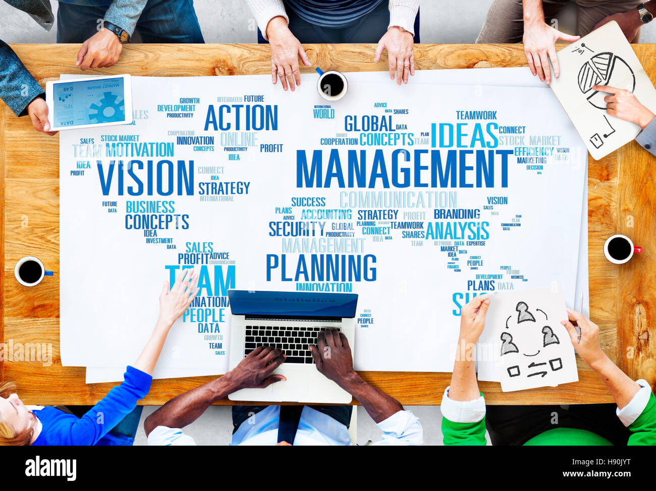 Global Management Training Vision World Map Concept Stock Photo