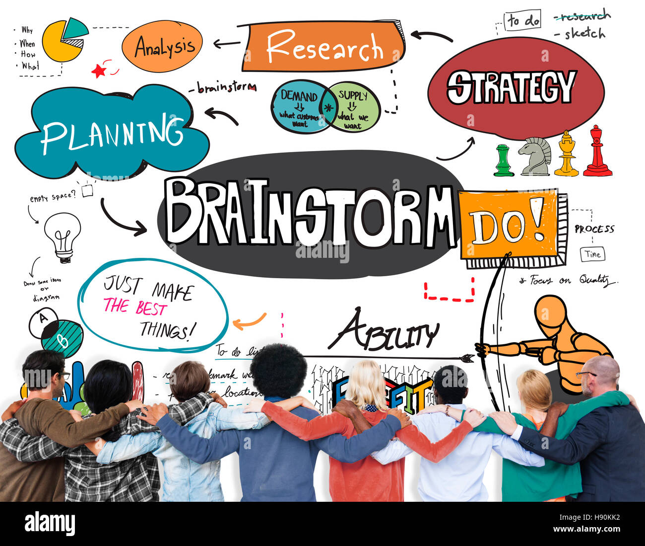 Brainstorming Analysis Planning Sharing Meeting Concept Stock Photo - Alamy
