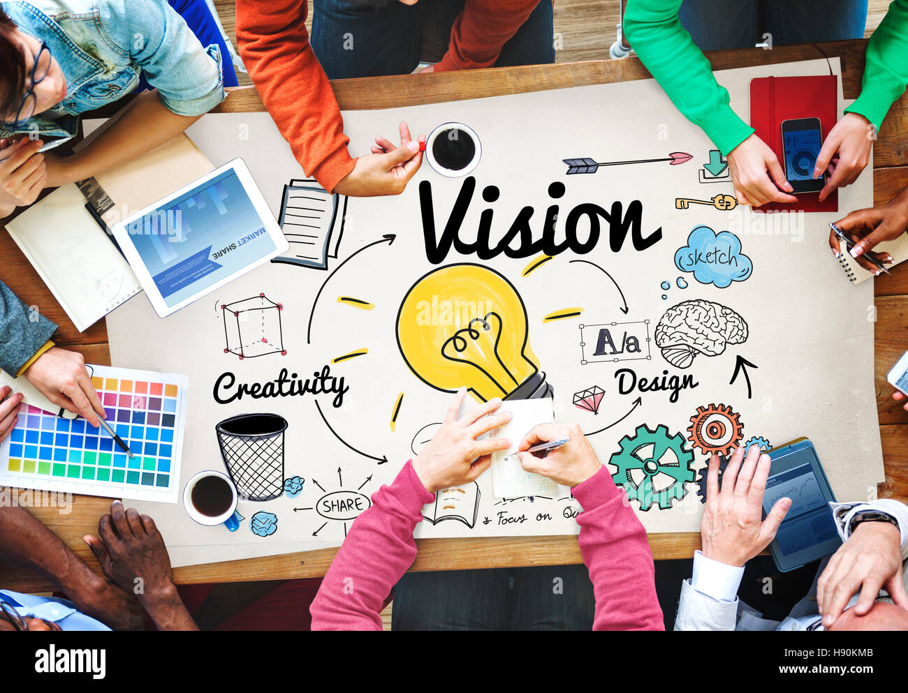 Vision Creative Ideas Design Concept Stock Photo - Alamy