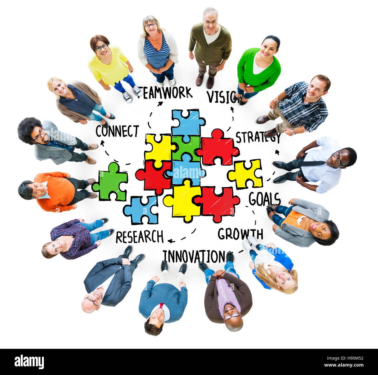 Teamwork Team Connection Strategy Partnership Support Puzzle Concept Stock  Photo - Alamy