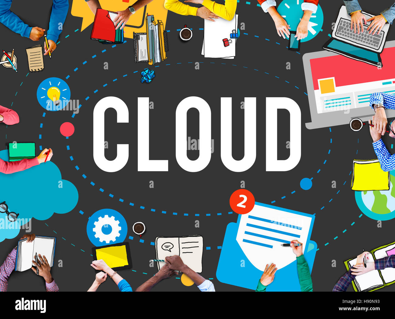 Cloud Computing Network Storage Social Concept Stock Photo - Alamy