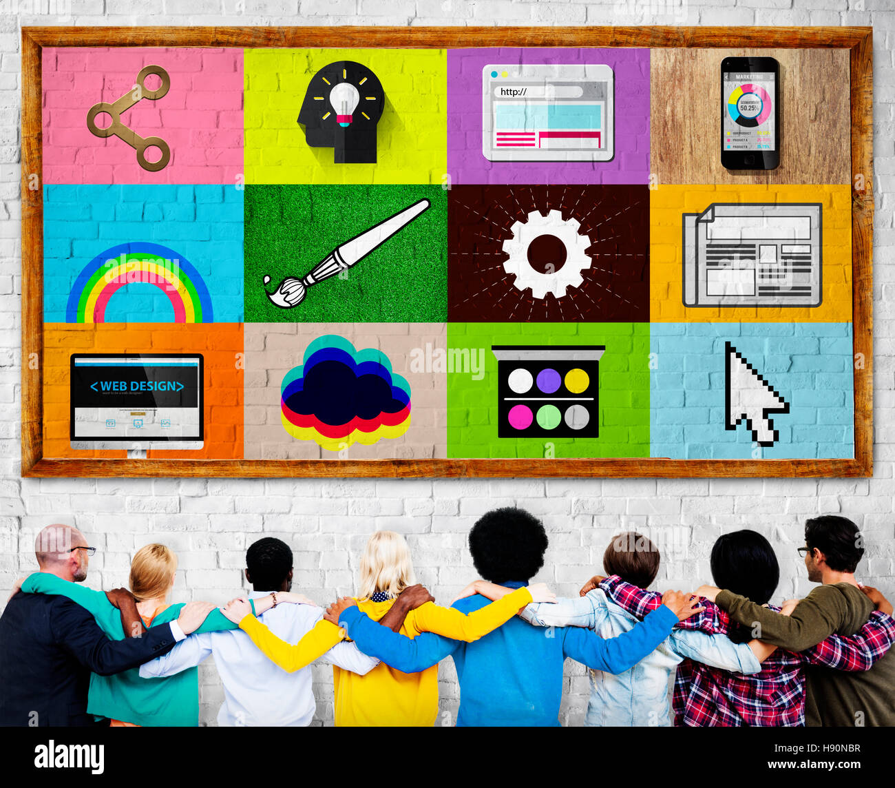 Web Design Homepage Computer Connection Concept Stock Photo - Alamy