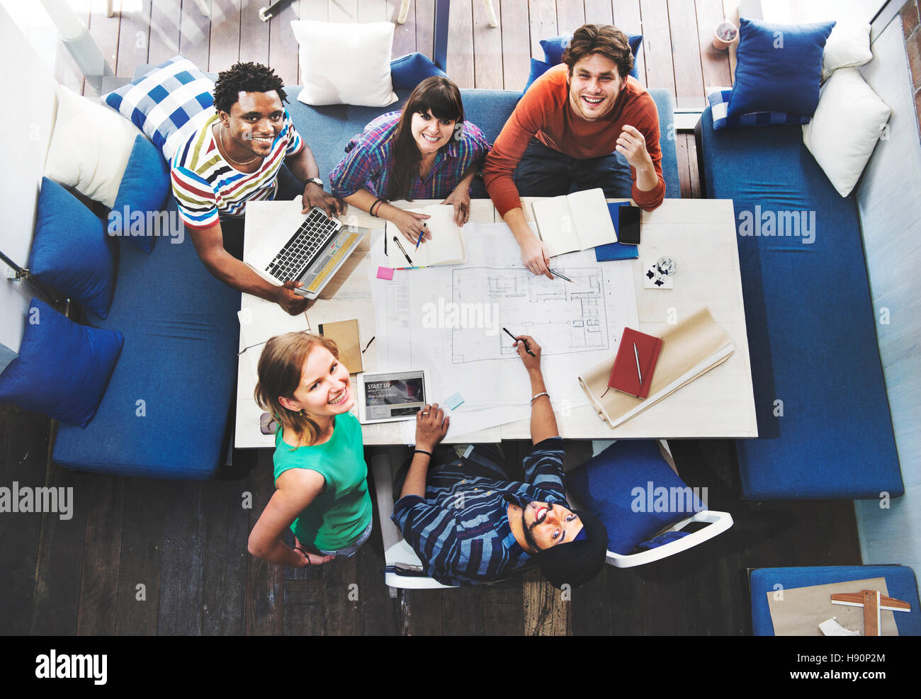 Diverse Group People Working Together Concept Stock Photo - Alamy
