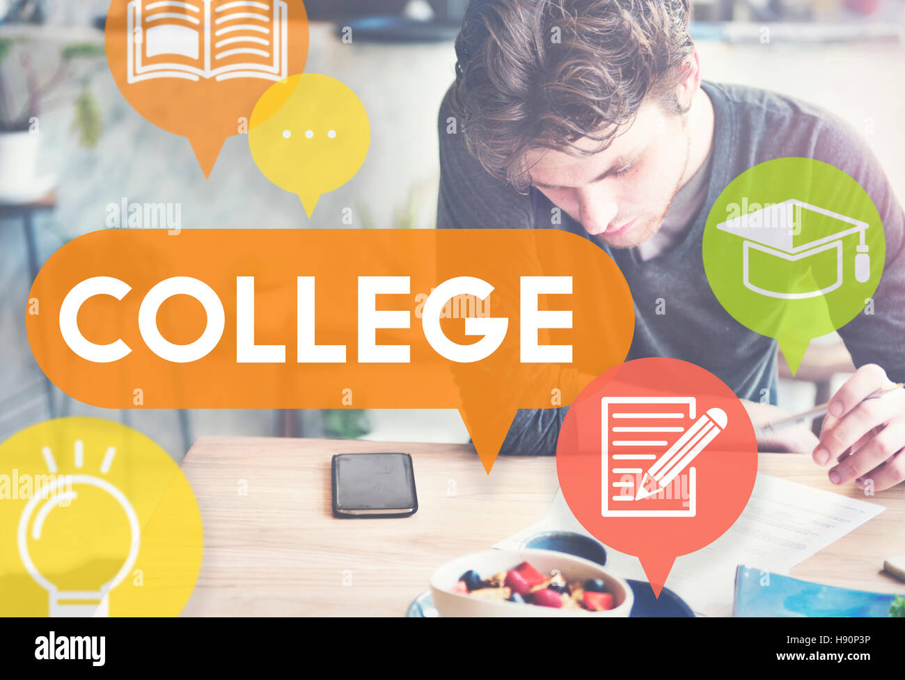 College Education Knowledge Insight Studying Learning Concept Stock ...