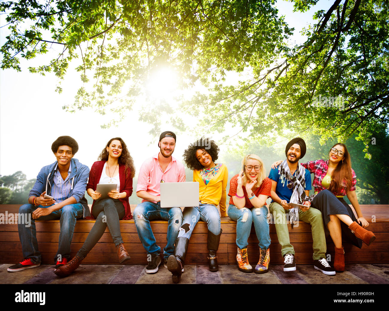 Diversity Teenagers Friends Friendship Team Concept Stock Photo - Alamy