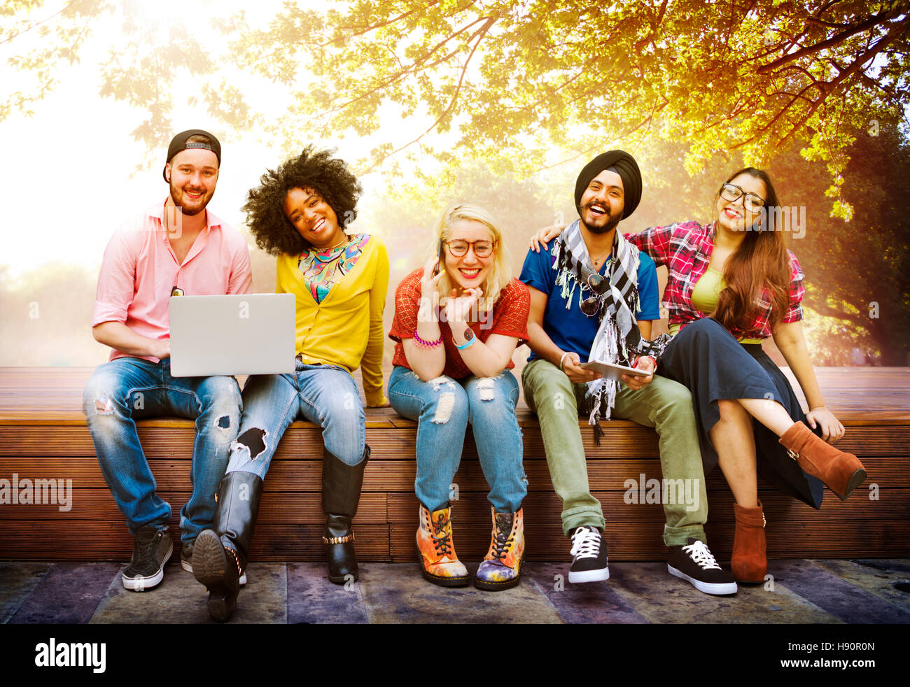 Diversity Teenagers Friends Friendship Team Concept Stock Photo - Alamy