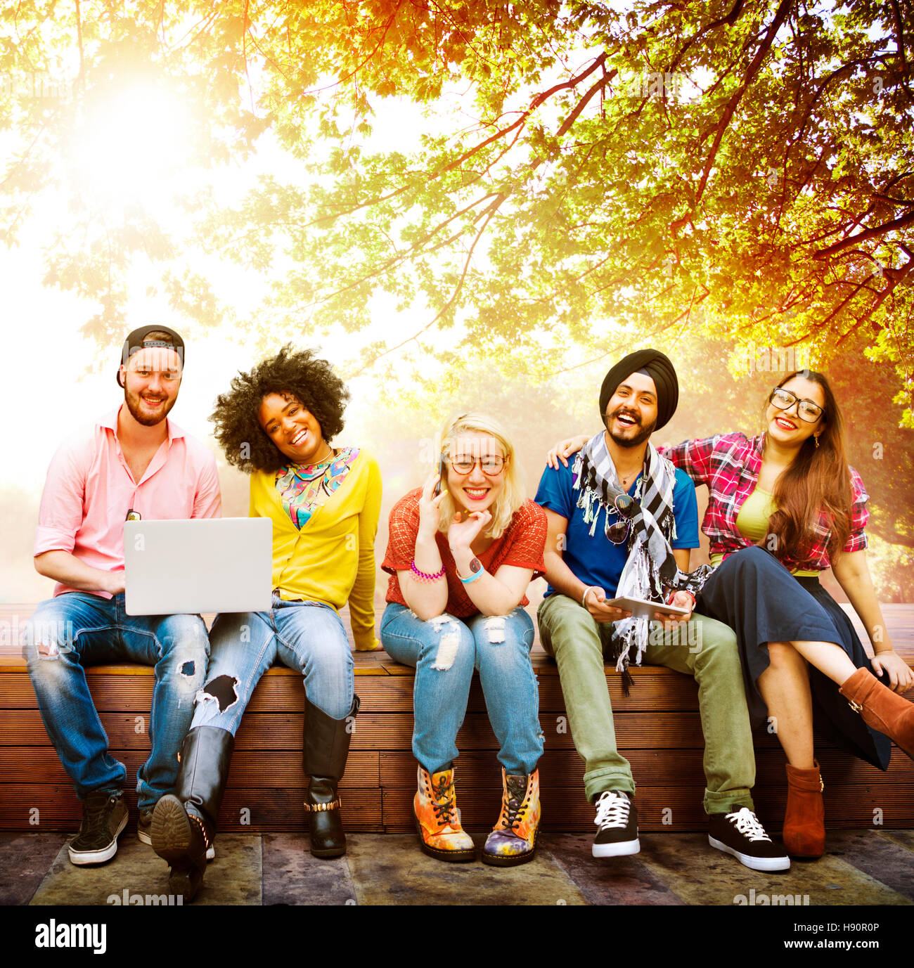Diversity Teenagers Friends Friendship Team Concept Stock Photo - Alamy