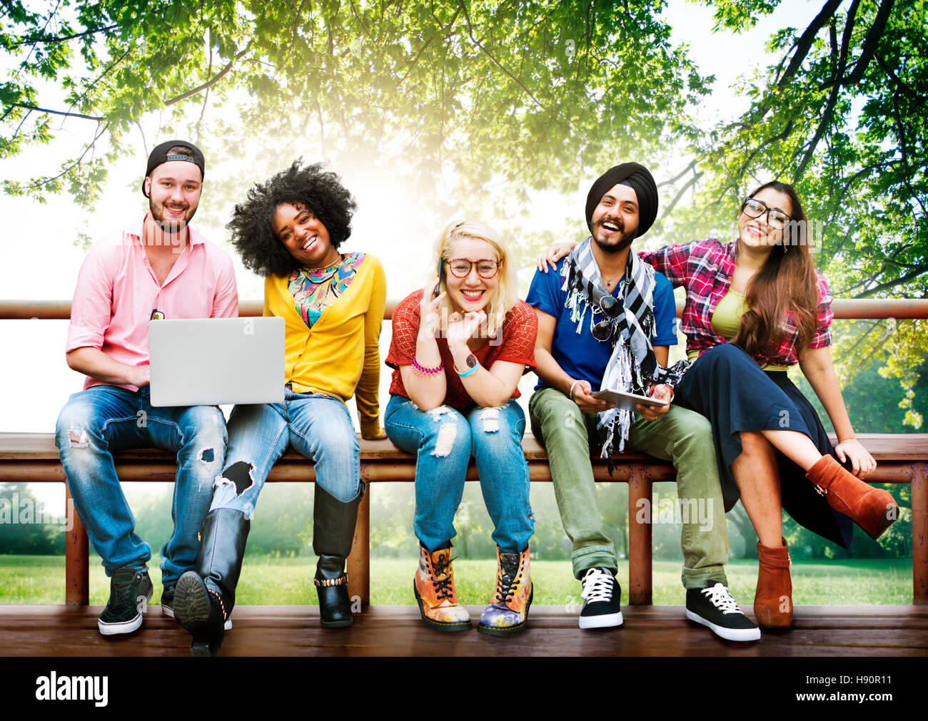 Diversity Teenagers Friends Friendship Team Concept Stock Photo - Alamy