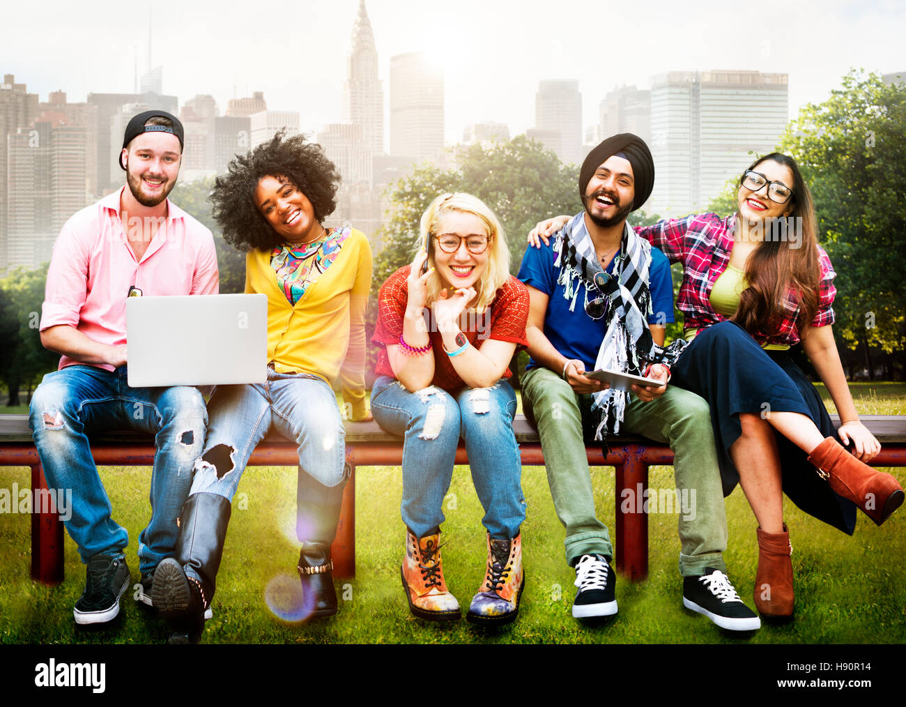 Diversity Teenagers Friends Friendship Team Concept Stock Photo - Alamy
