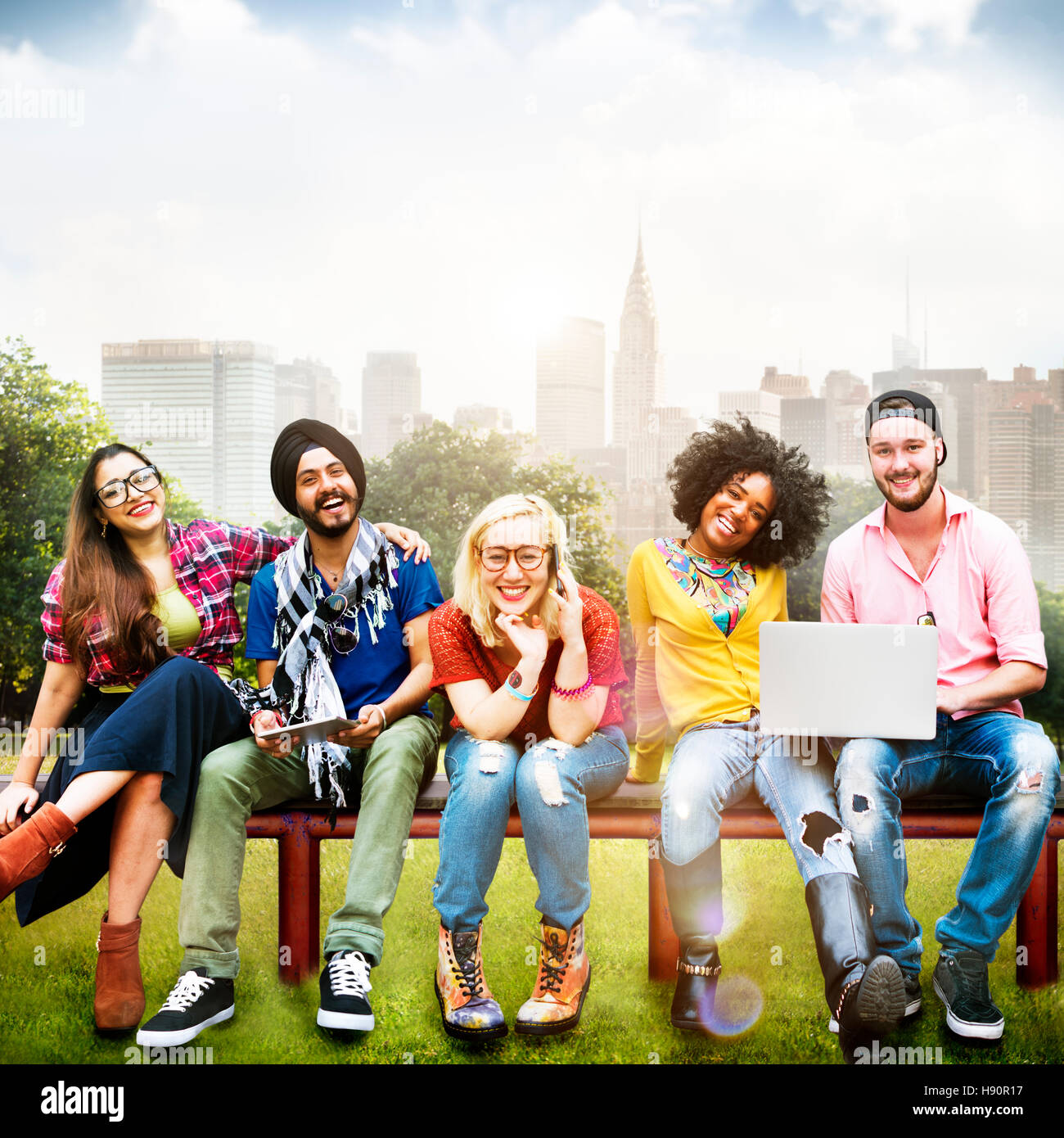 Diversity Teenagers Friends Friendship Team Concept Stock Photo - Alamy