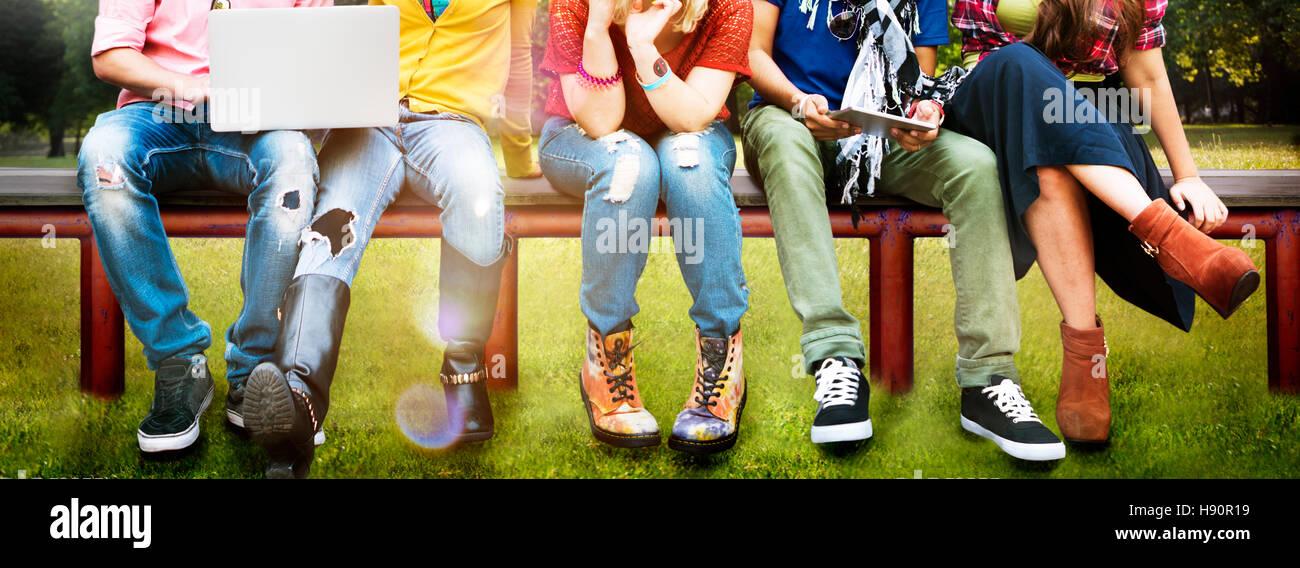 Diversity Teenagers Friends Friendship Team Concept Stock Photo - Alamy