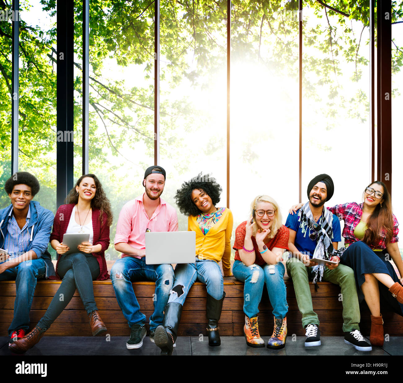 Diversity Teenagers Friends Friendship Team Concept Stock Photo - Alamy