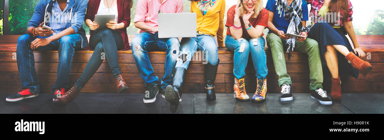 Diversity Teenagers Friends Friendship Team Concept Stock Photo - Alamy