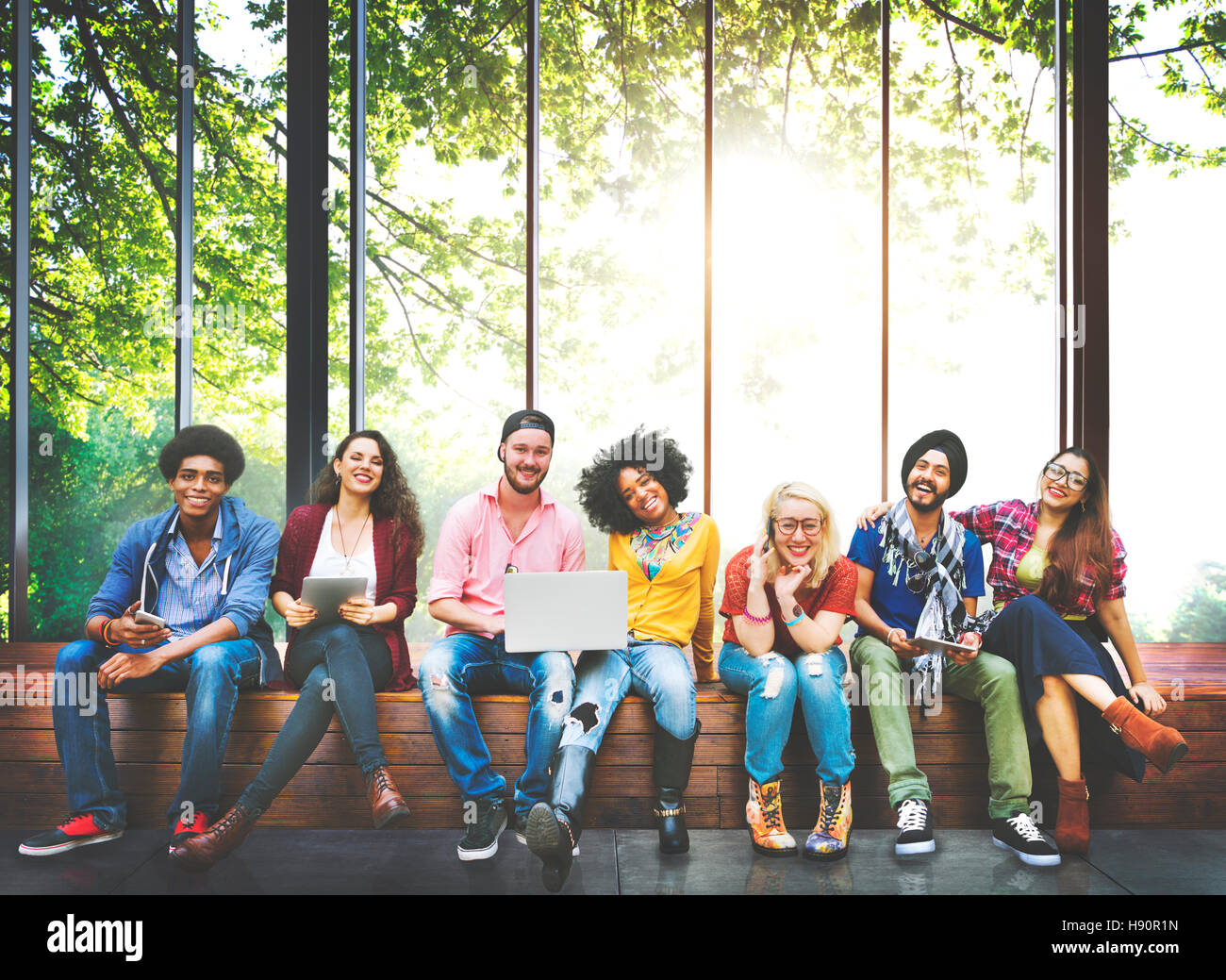 Diversity Teenagers Friends Friendship Team Concept Stock Photo - Alamy