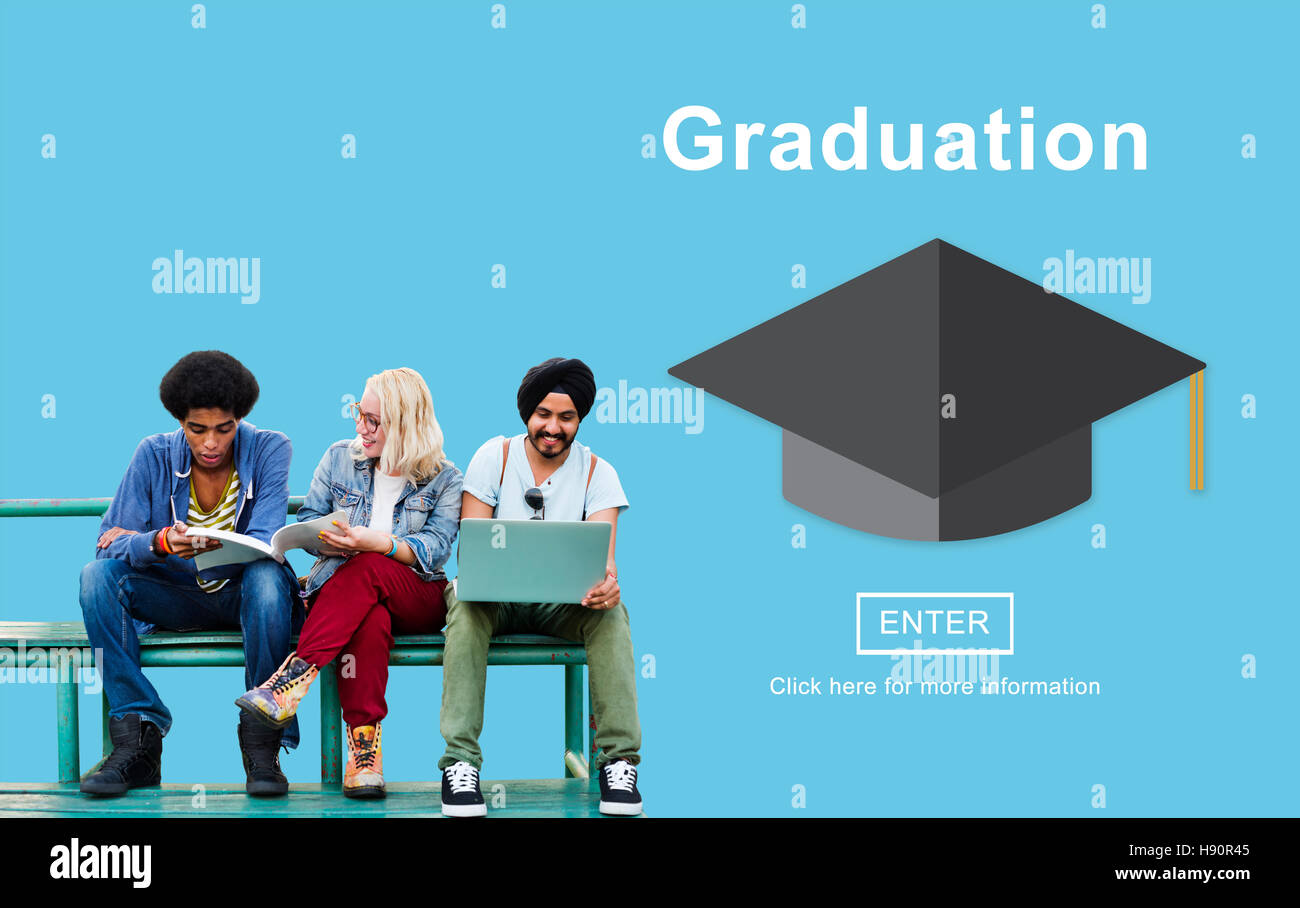 Graduation Education Study University Achievement Success Website Concept Stock Photo