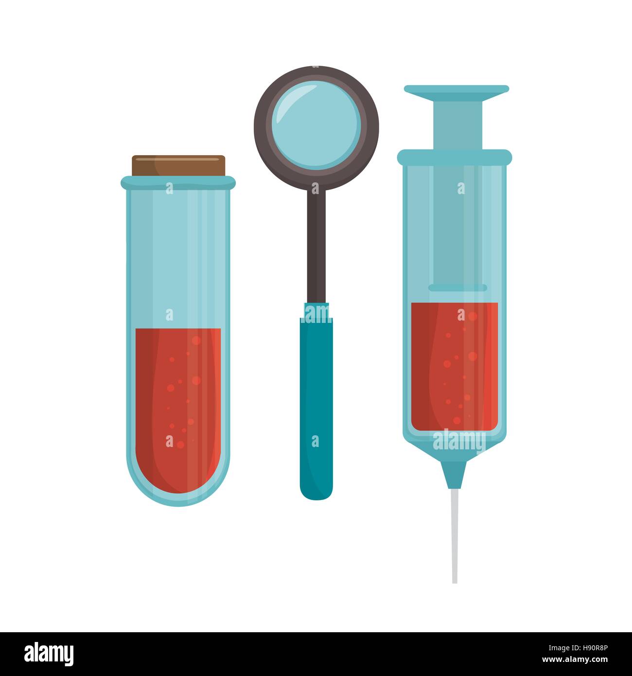 tube test syringe blood tool vector illustration eps 10 Stock Vector ...
