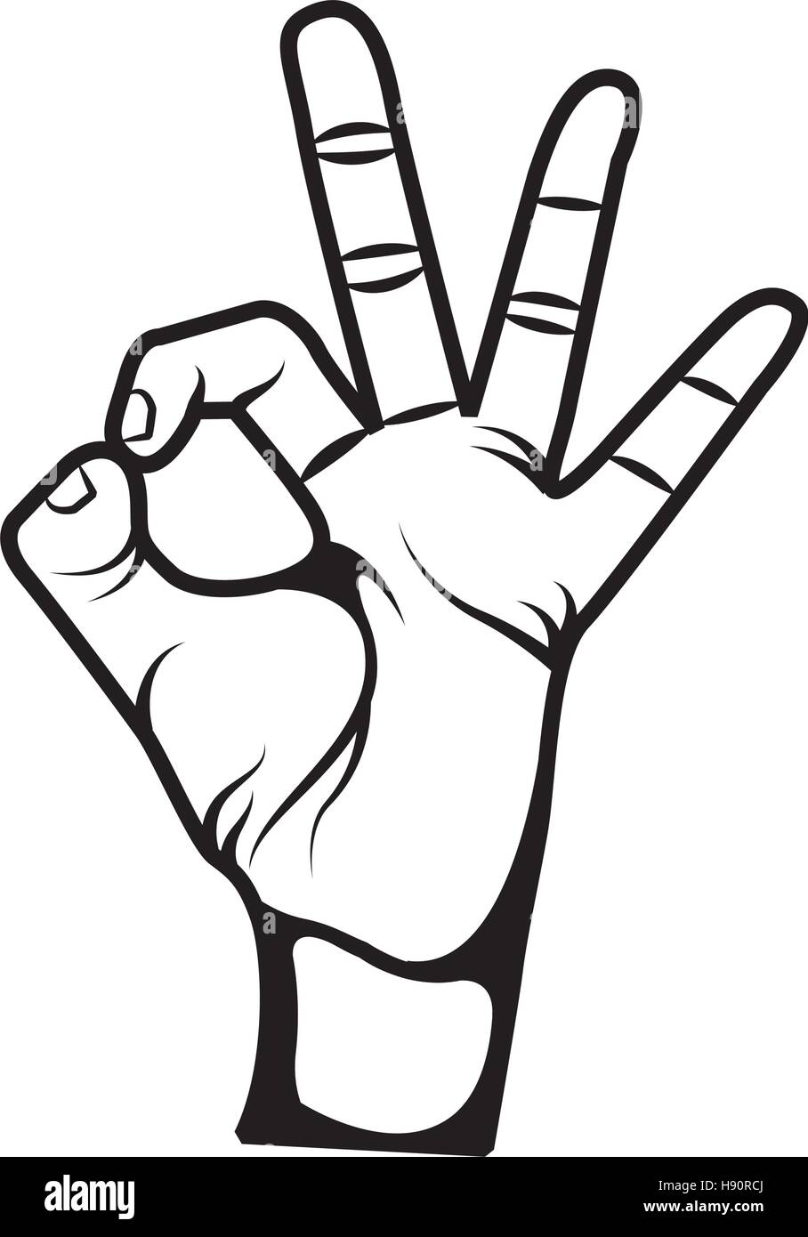 hand human symbol isolated icon vector illustration design Stock Vector ...